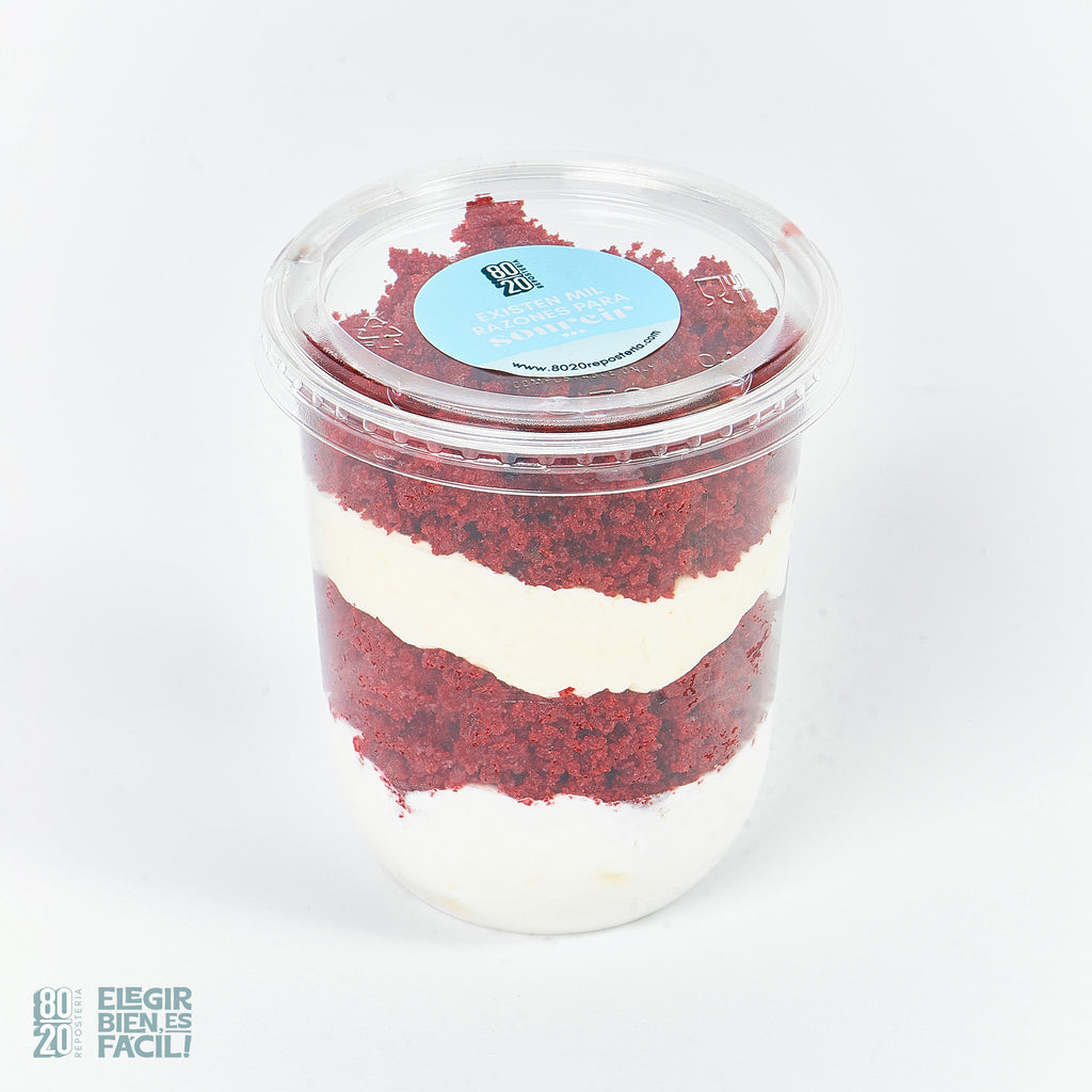 Frasco Torta Red Velvet | Torta personal | Repostería
