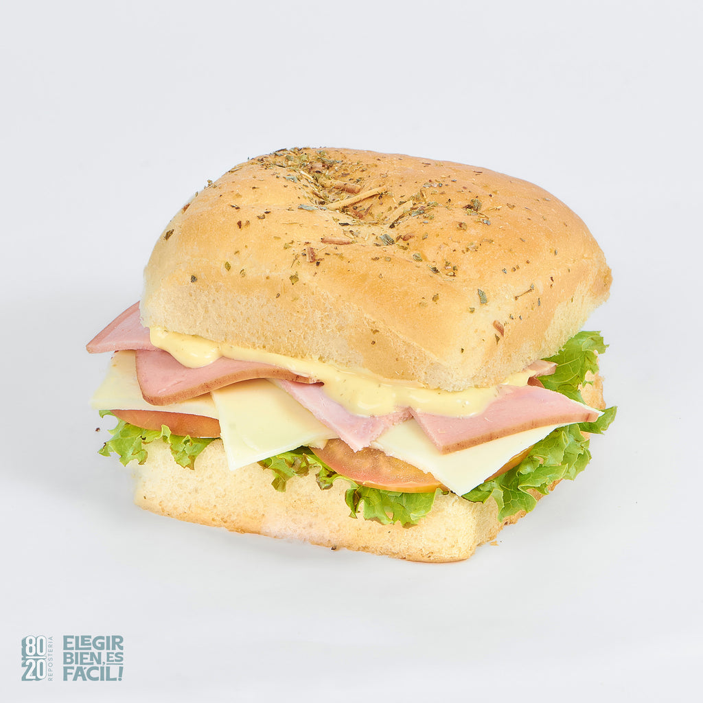 Sándwich jamón de cerdo | Refrigerios individuales