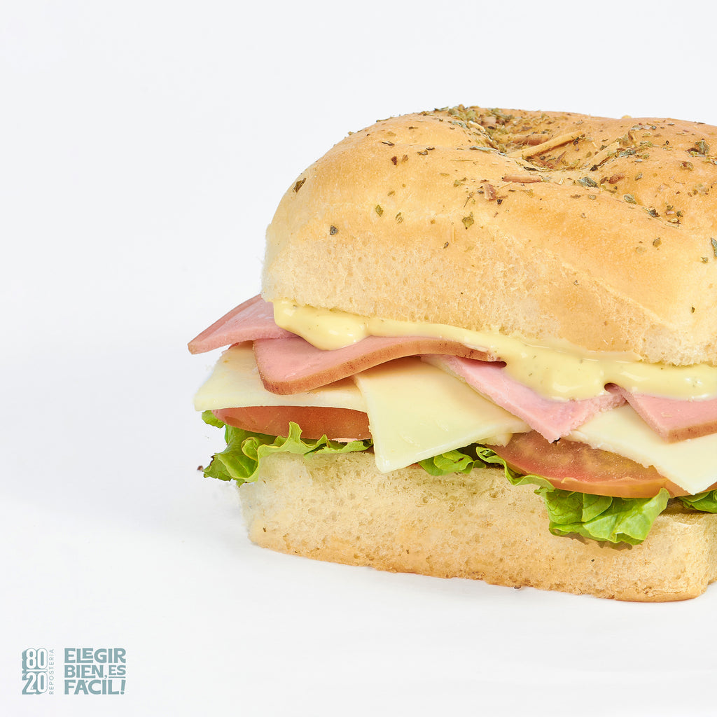 Sándwich jamón de cerdo | Refrigerios individuales