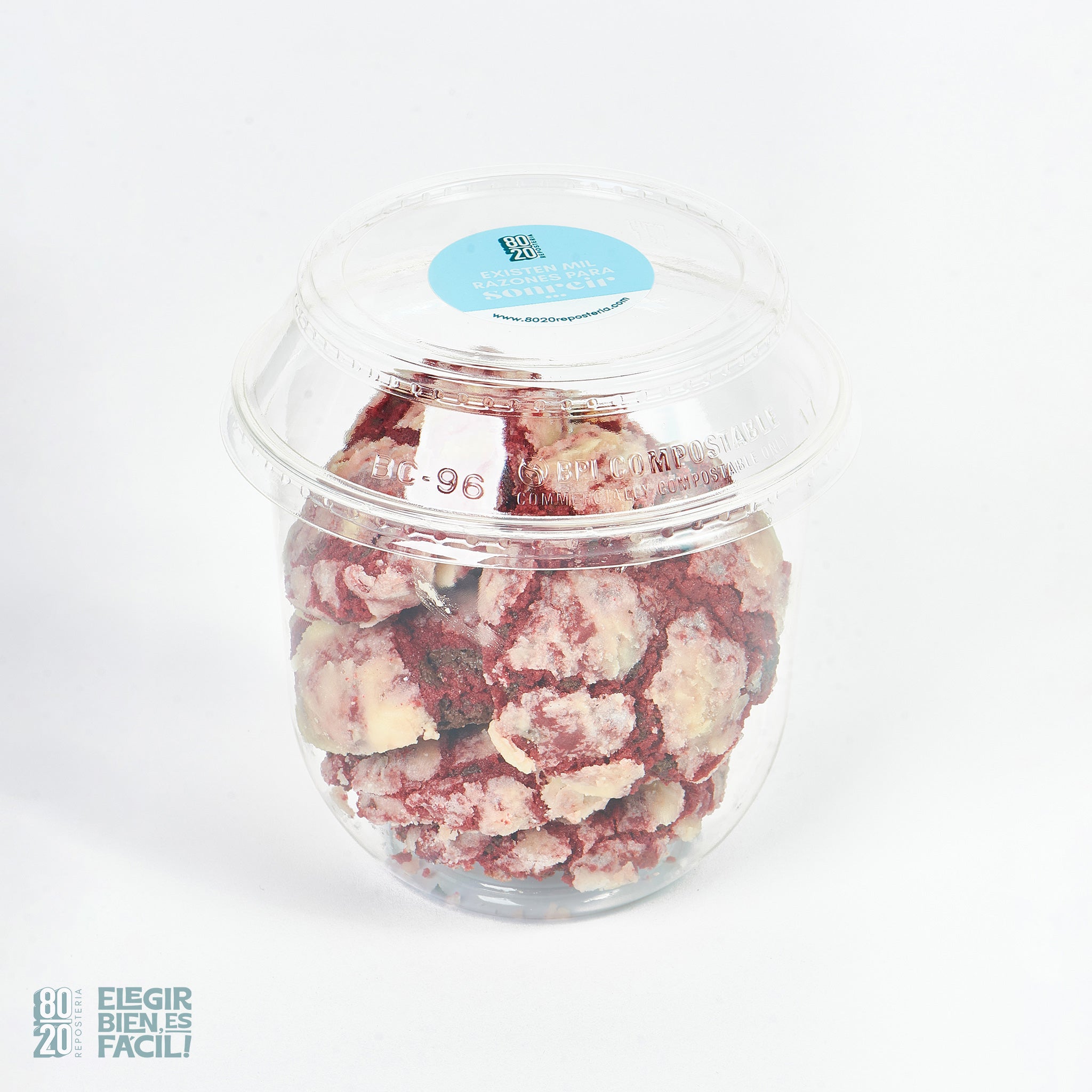 Vaso Craquelina De Red Velvet X6 | Galletas | Reposteríaa